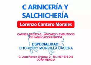 Patrocinador Club Deportivo Atletico Menciano: Carniceria Loernzo Cantero