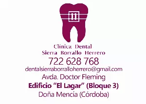 Patrocinador Club Deportivo Atletico Menciano: Clinica Dental Sierra Borrallo Herrero