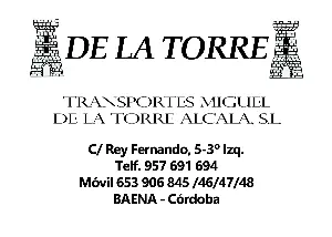 Transportes Miguel de la Torre SL Colaborador Club Deportivo Atletico Menciano